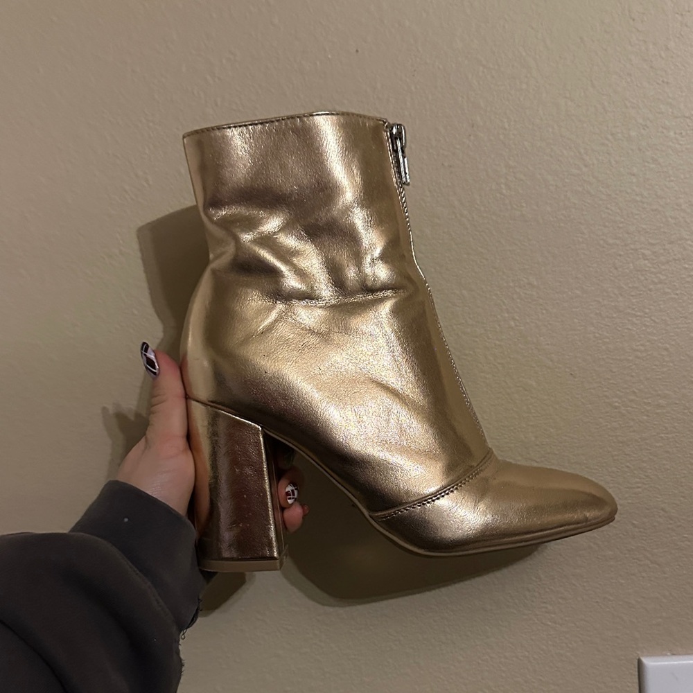Gold Ankle Boots